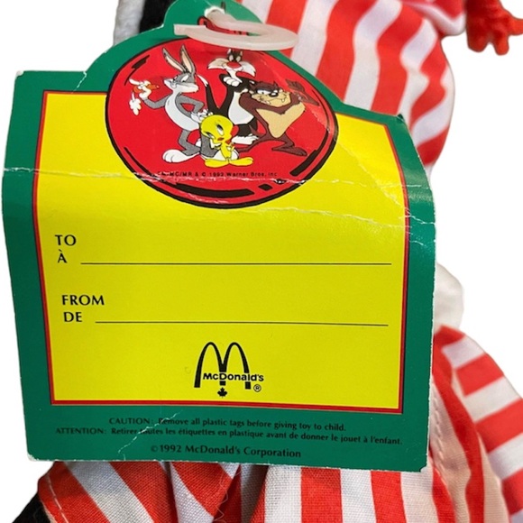 Vintage 1992 McDonald’s Sylvester Christmas plush - Picture 3 of 4